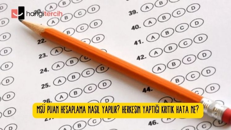 MSÜ Puan Hesaplama Nasıl Yapılır? Herkesin Yaptığı Kritik Hata Ne?